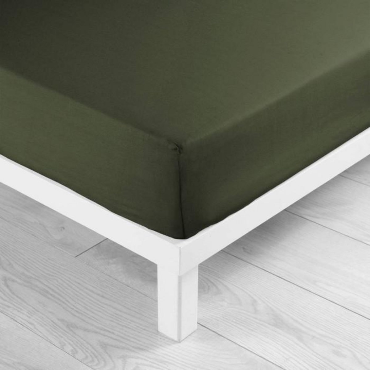 Paris Prix Drap Housse Microfibre  Oscar  140x190cm Kaki