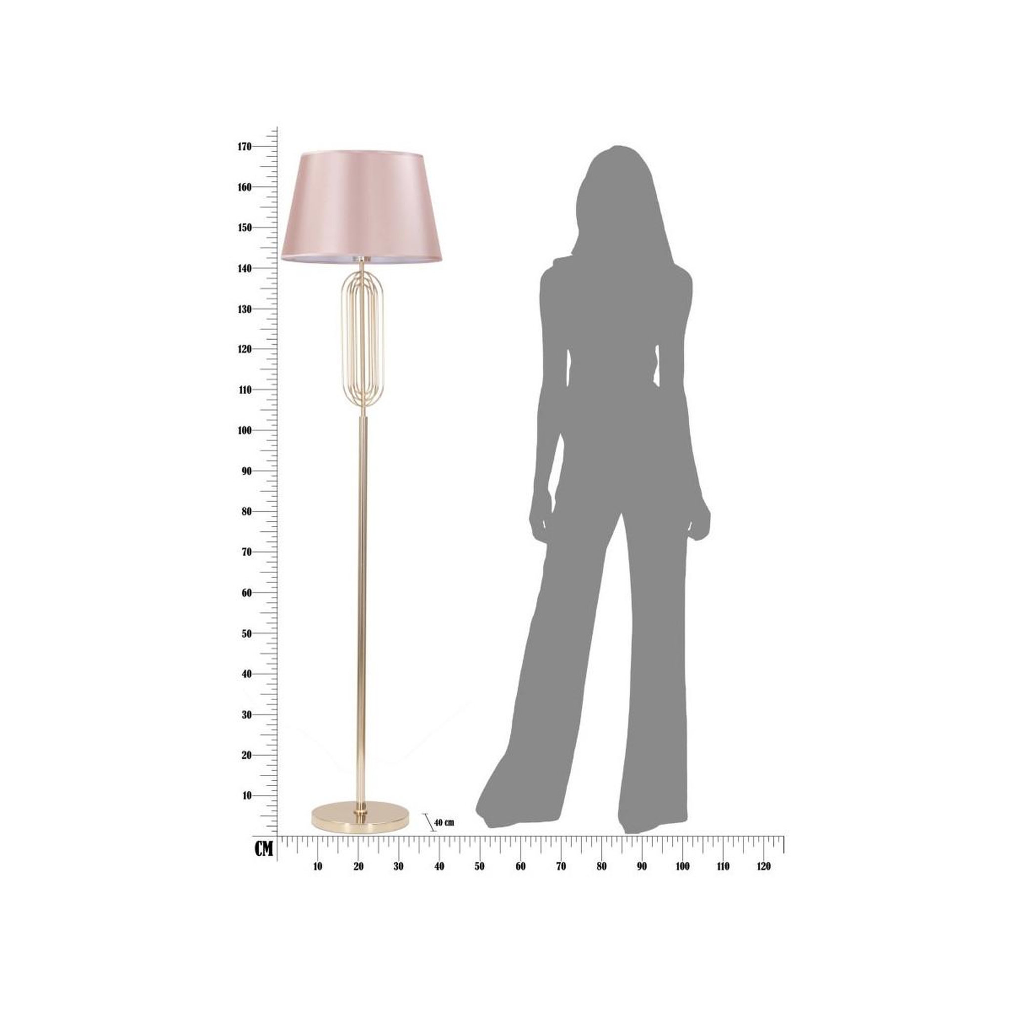 Voir la diapositive 6 : Paris Prix Lampadaire design en métal  krista  168cm rose & or