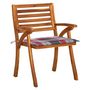 Voir la diapositive 4 : VIDAXL Chaises de jardin avec coussins lot de 4 Bois de teck solide