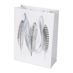 Paris Prix Sac Cadeau Imprimé  Dark Feather  14cm Blanc