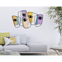 Voir la diapositive 5 : Paris Prix Décoration Murale en Métal  Eyes  120cm Multicolore