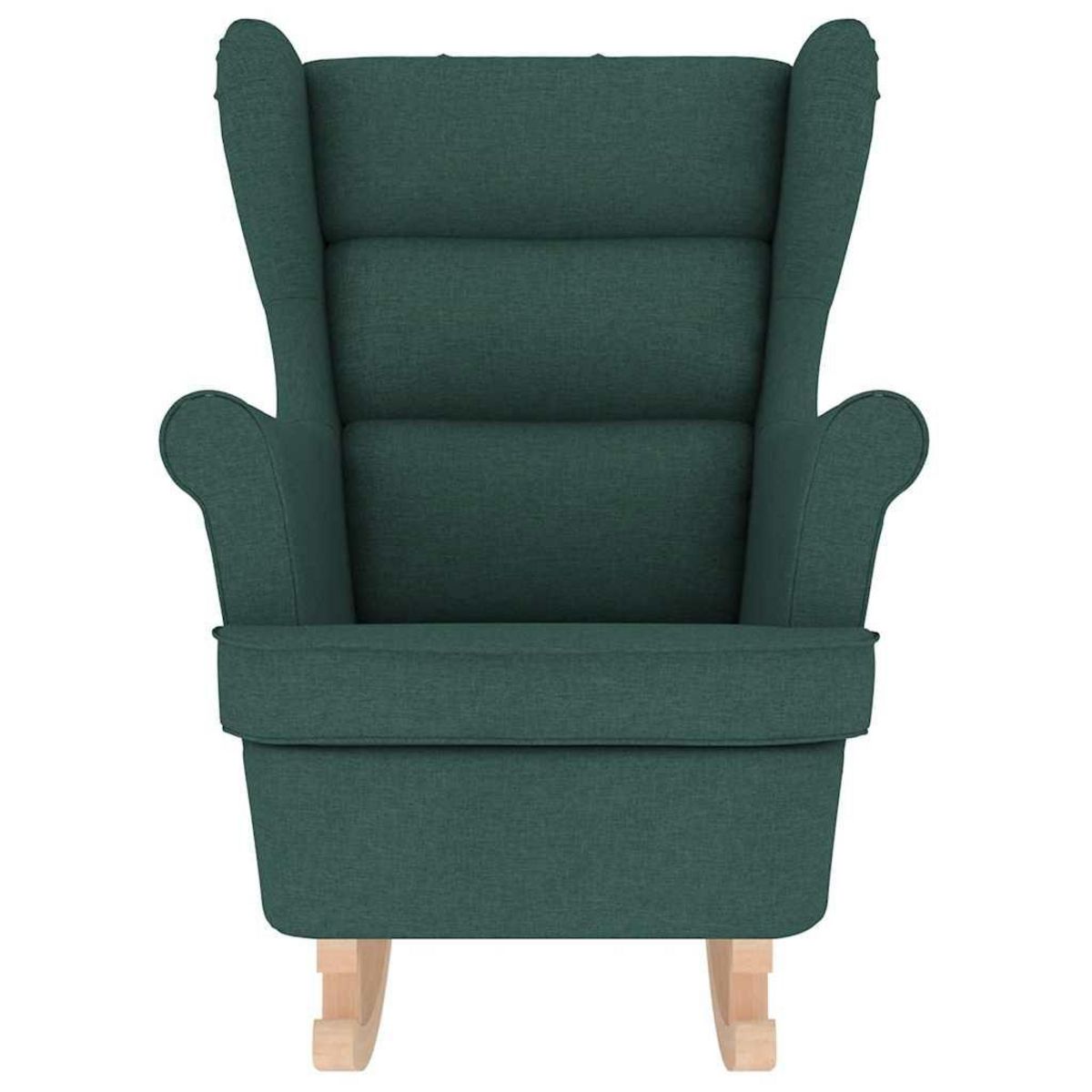 VIDAXL Chaise a bascule vert fonce 74x90x102 cm tissu