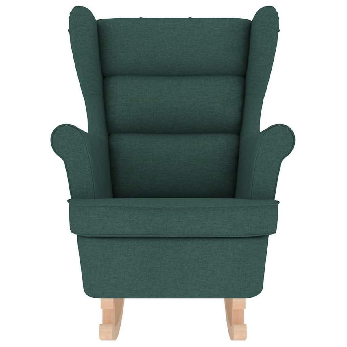 VIDAXL Chaise a bascule vert fonce 74x90x102 cm tissu