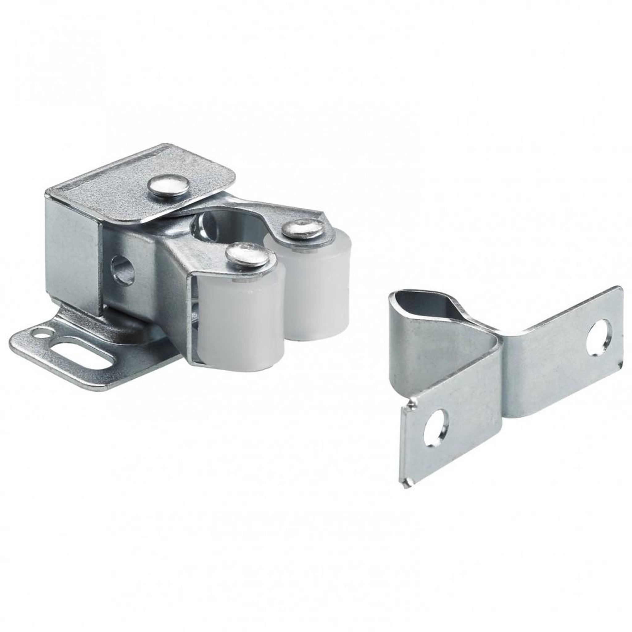 CENTRALE BRICO Lot de 2 loqueteaux à pression acier HETTICH, L.28 x l.33 mm