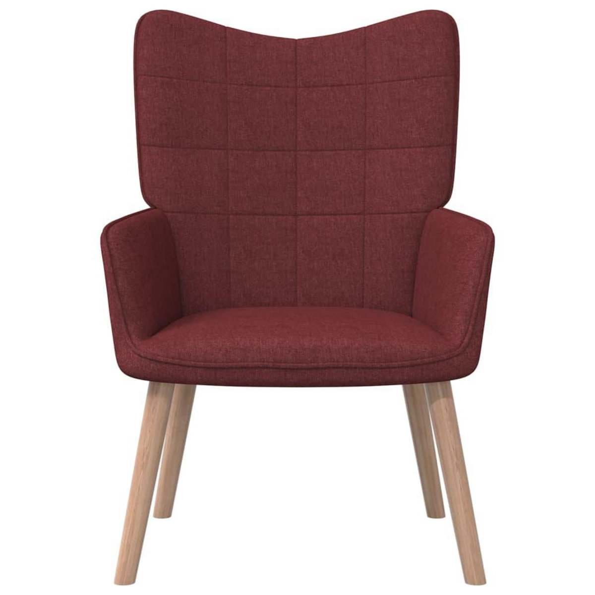 VIDAXL Chaise de relaxation avec tabouret Rouge bordeaux Tissu