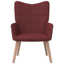 Voir la diapositive 4 : VIDAXL Chaise de relaxation avec tabouret Rouge bordeaux Tissu