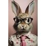 Voir la diapositive 2 : Paris Prix Tableau Imprimé Déco  Bunny  62x62cm Rose