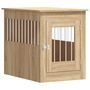 Voir la diapositive 2 : VIDAXL Meuble de cage pour chiens chene sonoma 55x80x68 cm