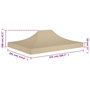 Voir la diapositive 6 : VIDAXL Toit de tente de reception 4,5x3 m Beige 270 g/m^2