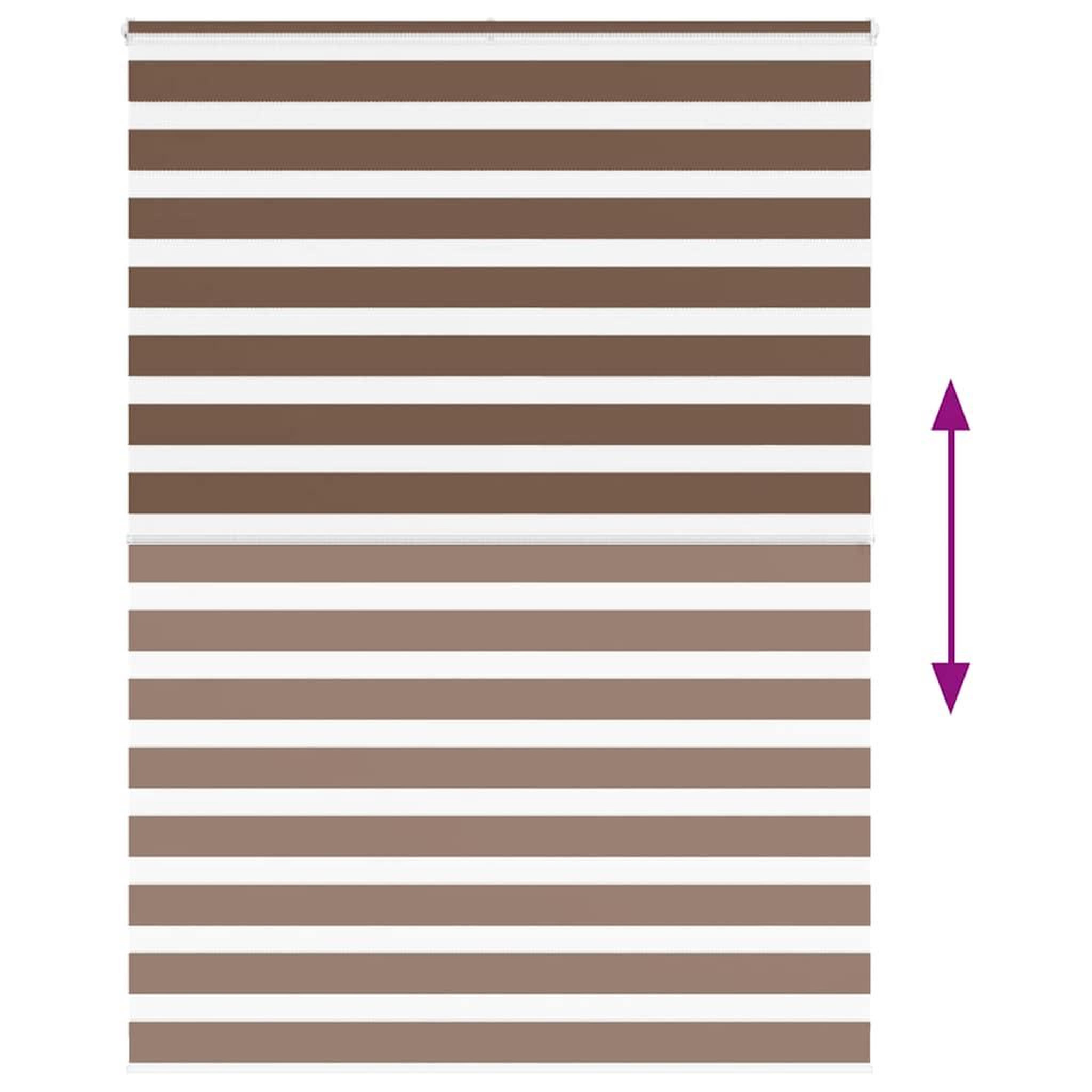 Voir la diapositive 5 : VIDAXL Store zebre marron 155x200cm largeur du tissu 150,9cm polyester