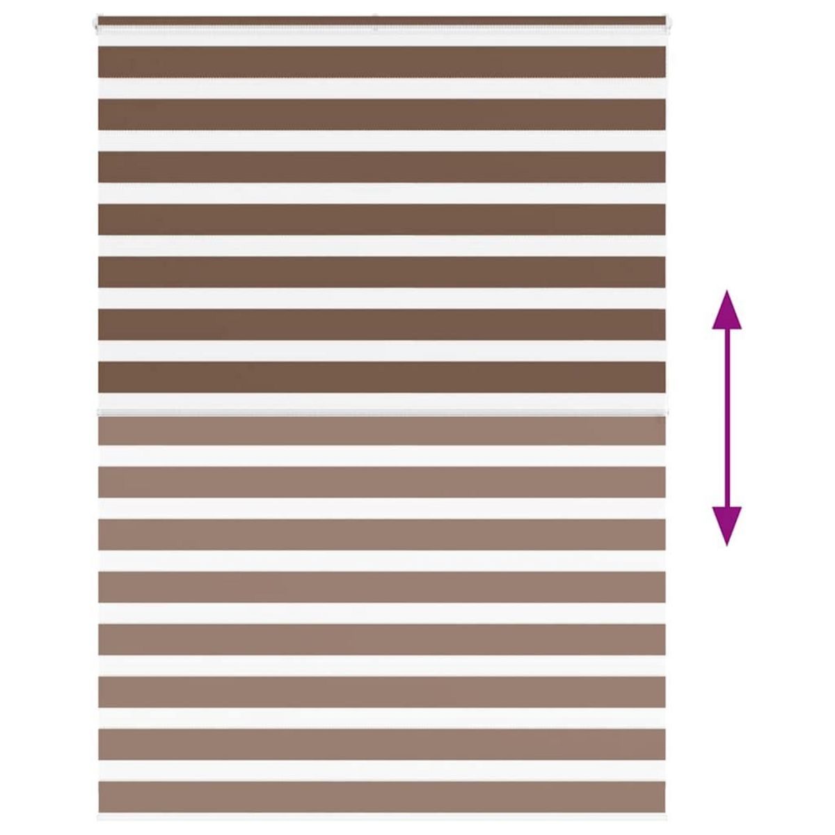 VIDAXL Store zebre marron 155x200cm largeur du tissu 150,9cm polyester