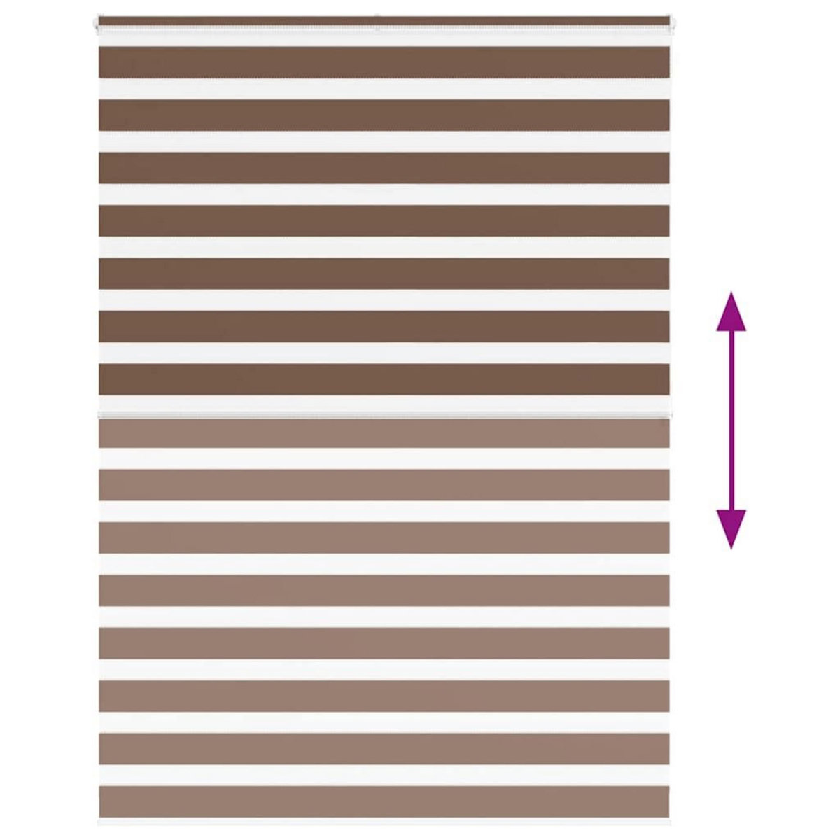 VIDAXL Store zebre marron 155x200cm largeur du tissu 150,9cm polyester