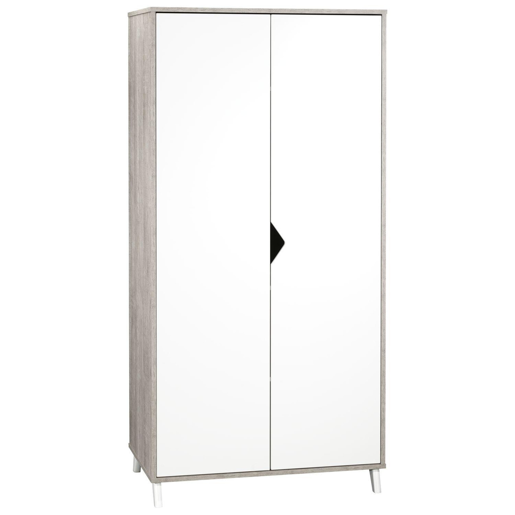 Voir la diapositive 1 : BABY PRICE Armoire bébé 2 portes SCANDI, coloris gris