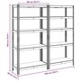 Voir la diapositive 6 : VIDAXL Etageres de rangement 5 niveaux 2 pcs Anthracite Acier et bois