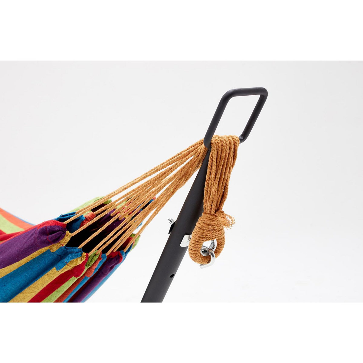 CONCEPT USINE Hamac sur pied 2,6 m avec toile en polyester multicolore COPACABANA