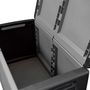 Voir la diapositive 3 : INTEC Coffre de rangement 230L Coffre de Jardin Gris/Noir 96 x 53 x H57cm Poignées de transport polypropylène INTEC