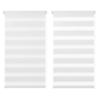 Voir la diapositive 4 : ID MARKET Lot de 2 stores enrouleurs zébrés jour nuit l.40 x H. max 170 CM blancs