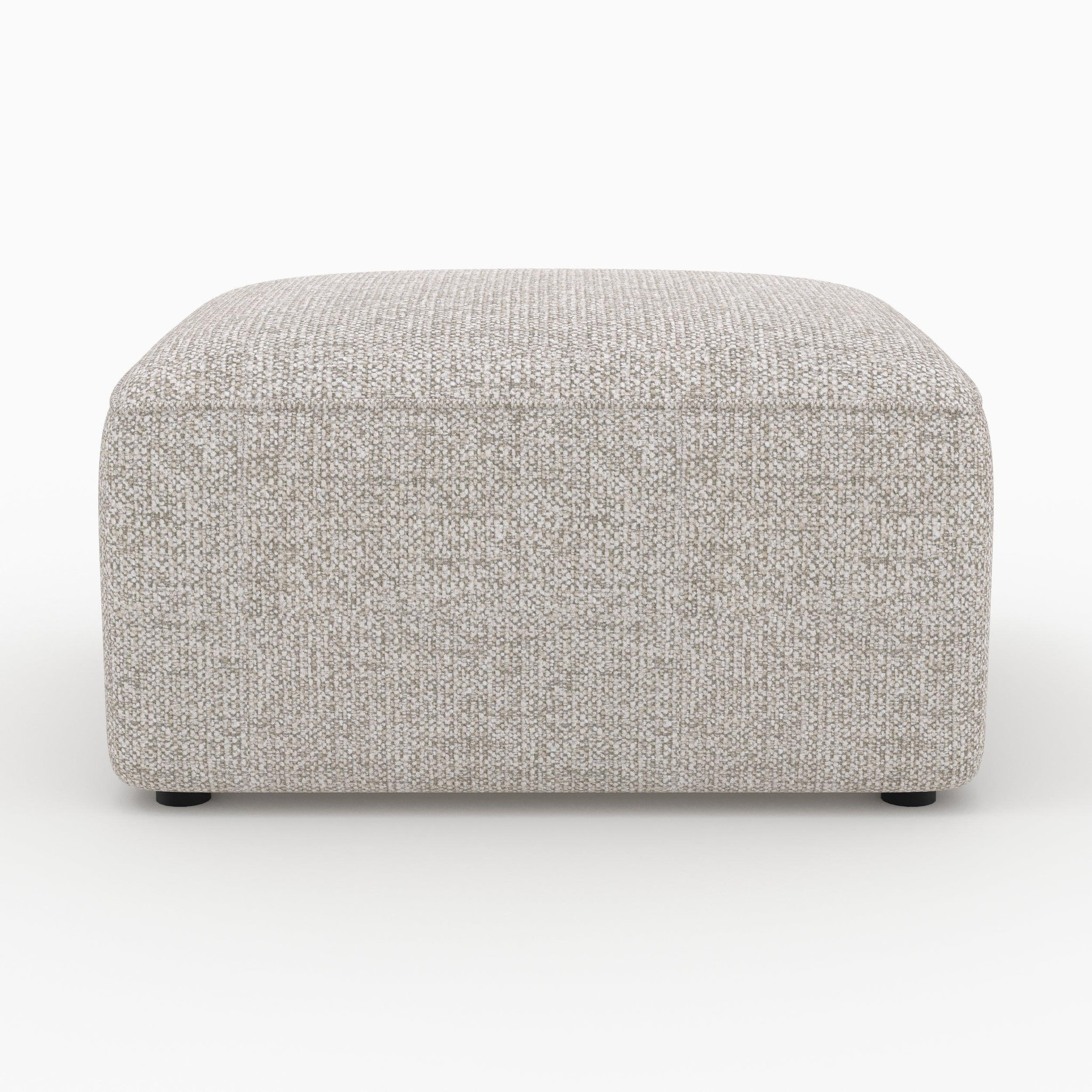 Voir la diapositive 3 : MAISON PAVANE Pouf rectangulaire pour canapé modulable en tissu beige-hestia