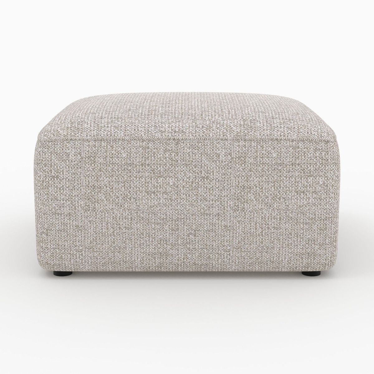 Rendez vous déco Pouf rectangulaire pour canapé modulable en tissu beige-Hestia