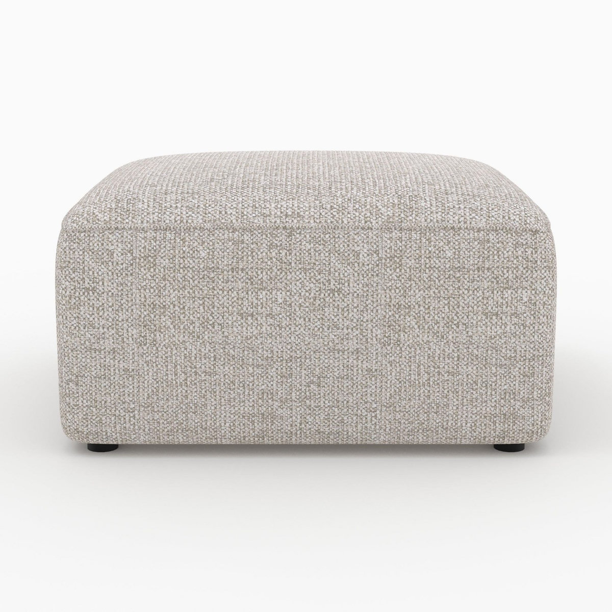 Rendez vous déco Pouf rectangulaire pour canapé modulable en tissu beige-Hestia