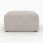 Voir la diapositive 3 : Rendez vous déco Pouf rectangulaire pour canapé modulable en tissu beige-Hestia