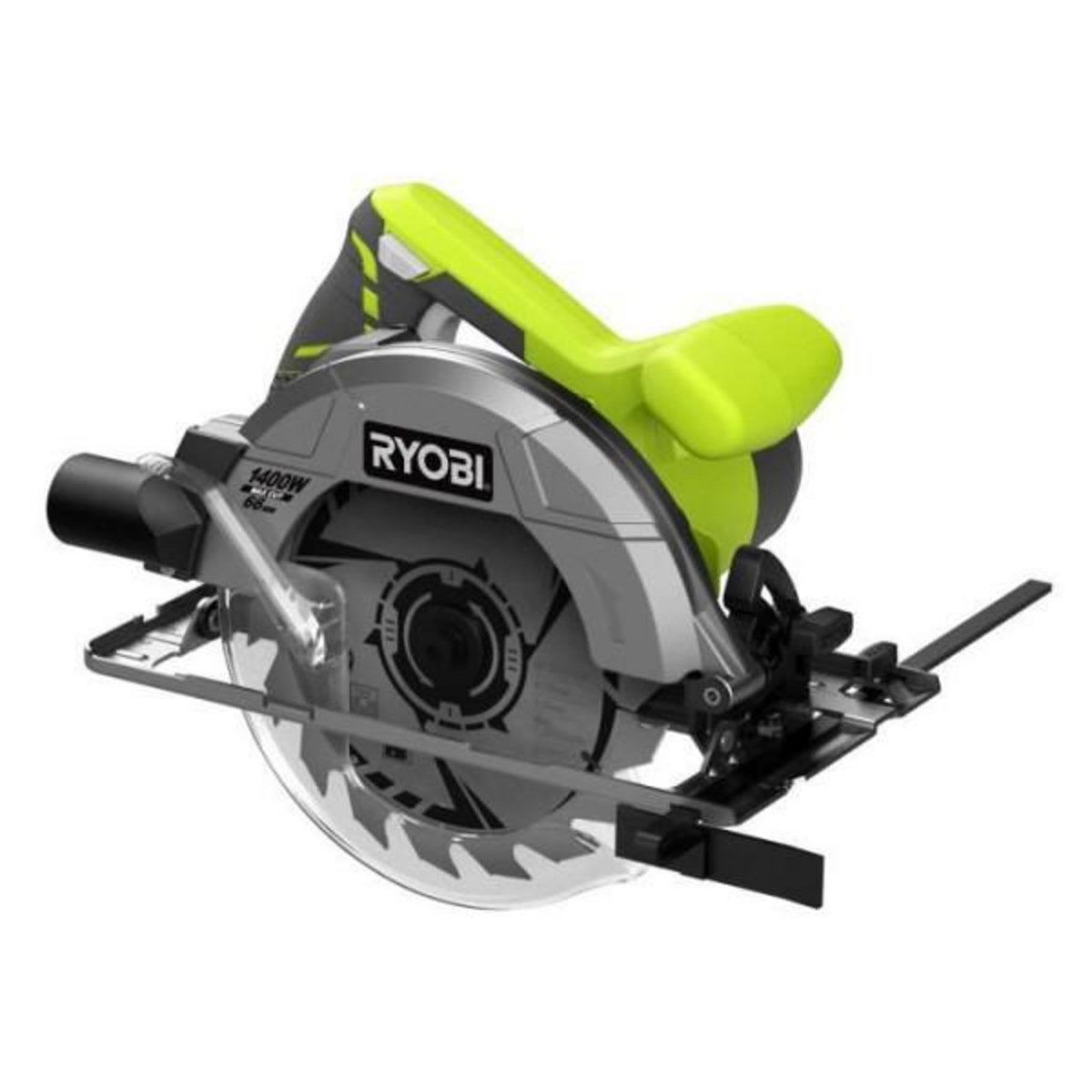 Ryobi RYOBI - Scie circulaire 1 400 W - 1 lame diam. 190 mm 20 dents, 1 guide parallele, 1 buse d'aspiration et clé de service - RCS1