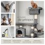 Voir la diapositive 5 : tectake Arbre à chat 141 cm avec griffoir et plateforme d'escalade gris