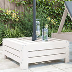 VIDAXL Couvercle de base de parasol blanc bois massif de pin