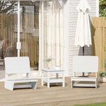 VIDAXL Chaises de jardin lot de 2 blanc 60x64x70,5 cm bois massif pin