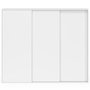 Voir la diapositive 3 : ID MARKET Armoire sous pente 3 portes coulissantes 3 niveaux TOMI 130 x 50 x 70/110 cm blanc