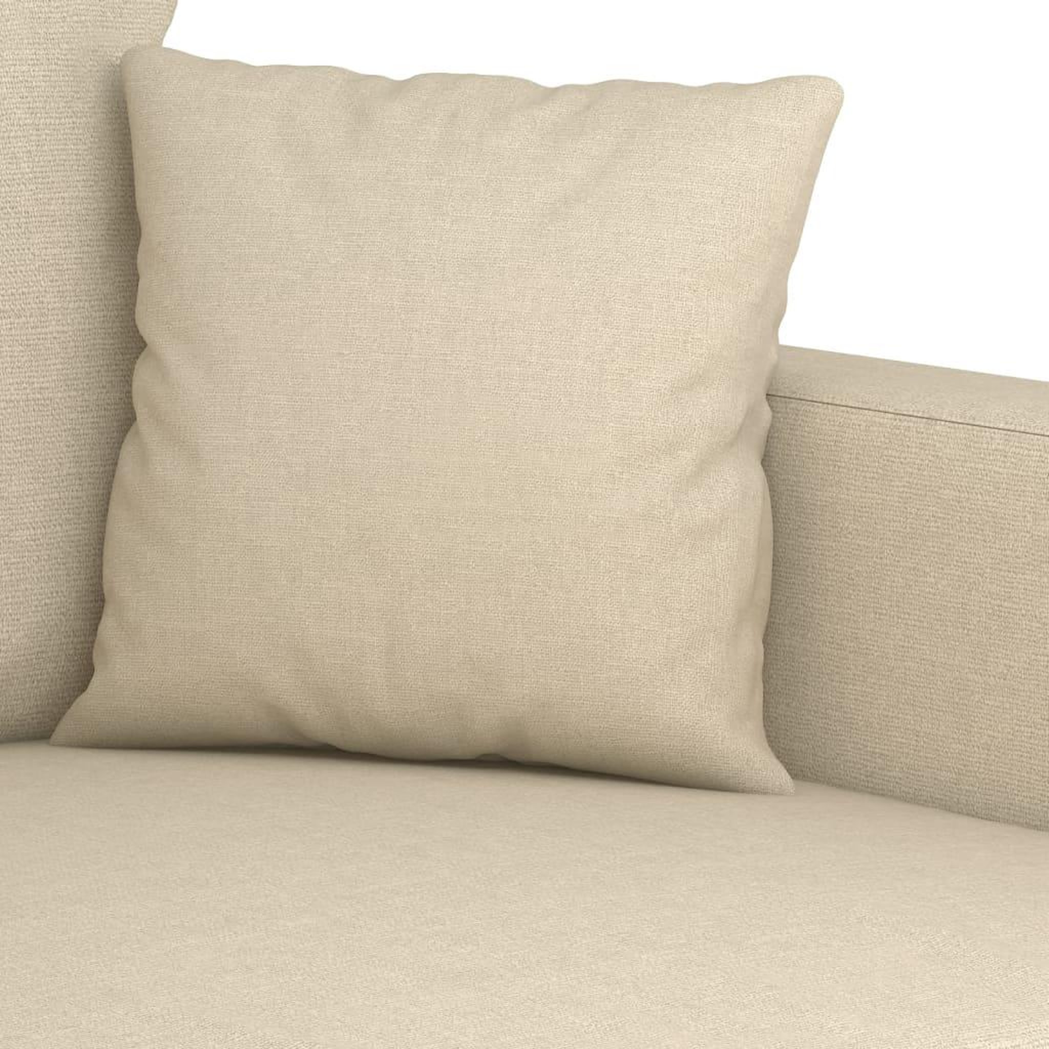 Voir la diapositive 5 : VIDAXL Ensemble de canapes 2 pcs avec coussins Creme Tissu