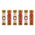 FEERIC LIGHT & CHRISTMAS Lot de 6 crackers imprimés Couronne de Noël - Rouge et blanc