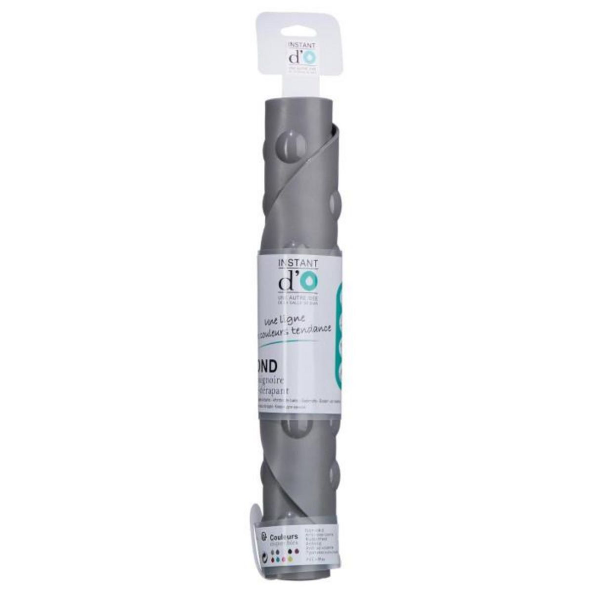 B BASIC & CO Fond de Bain PVC  Anti-Dérapant  68x37cm Gris