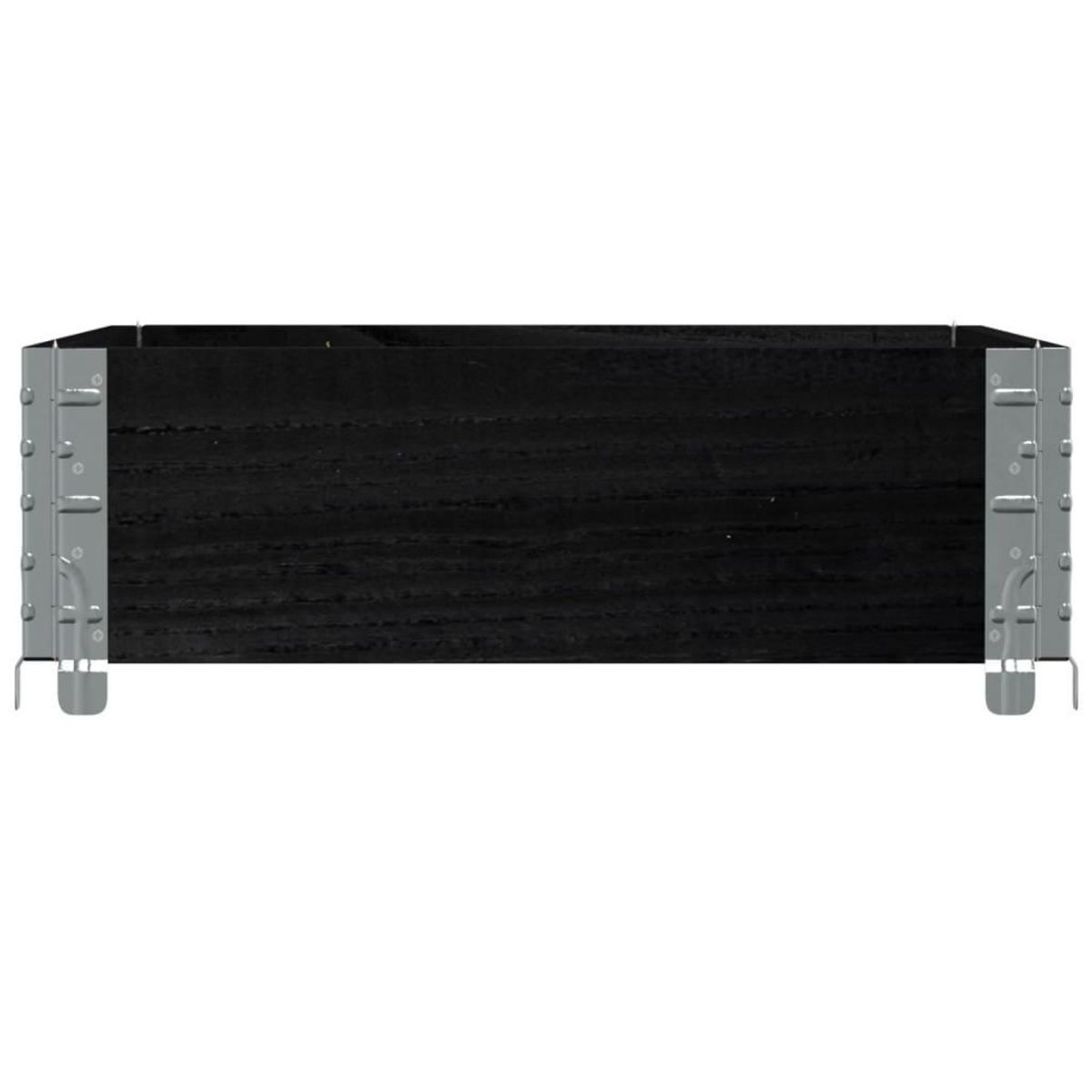 VIDAXL Jardiniere noir 80x60 cm bois massif de pin