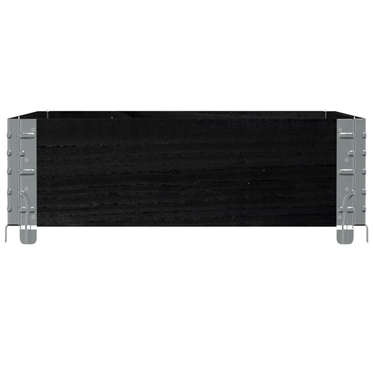 VIDAXL Jardiniere noir 80x60 cm bois massif de pin