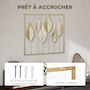 Voir la diapositive 5 : HOMCOM Décoration murale métal doré - Déco murale feuilles - 70 x 70 cm
