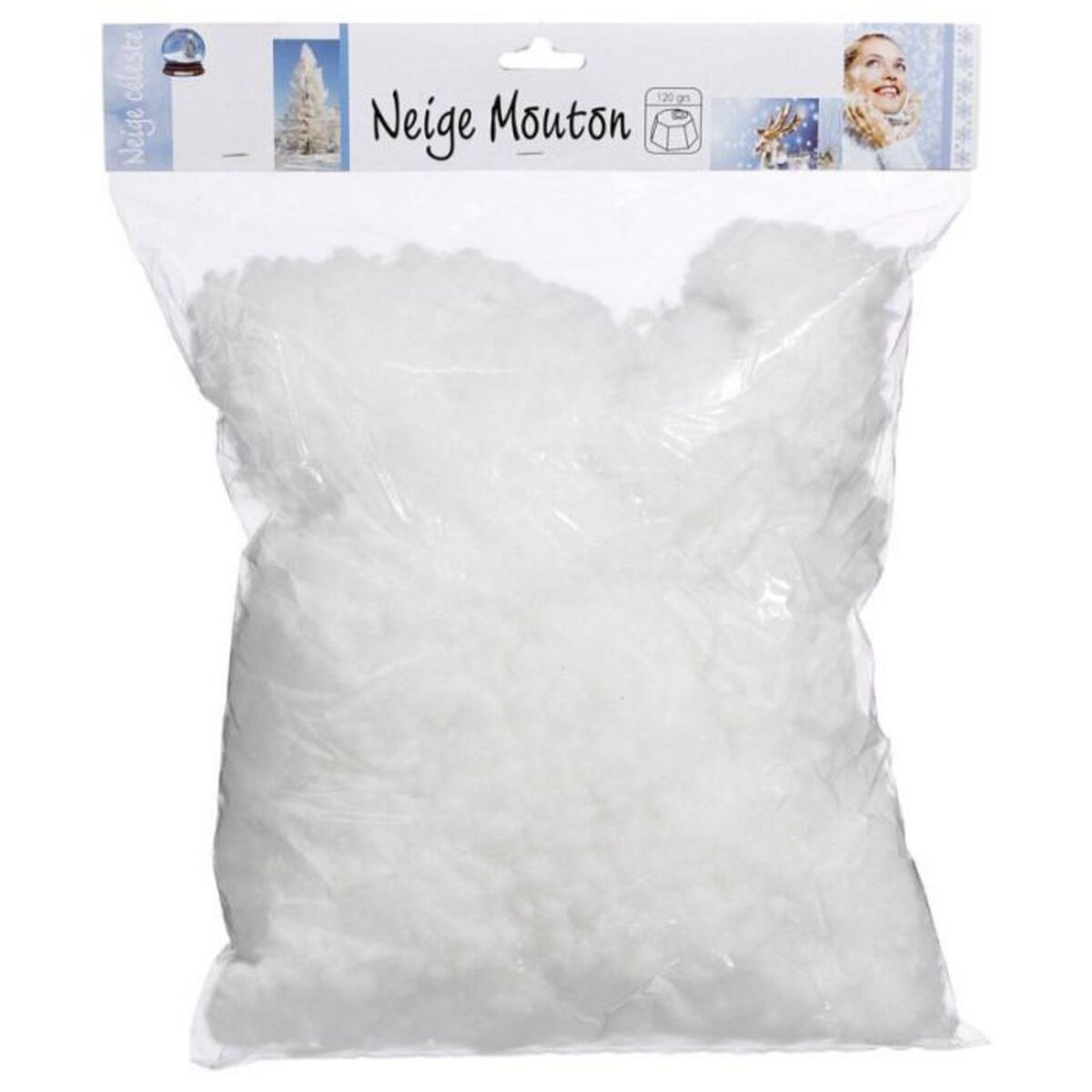 FEERIC LIGHT & CHRISTMAS Décoration de Noël  Neige Mouton  27cm Blanc