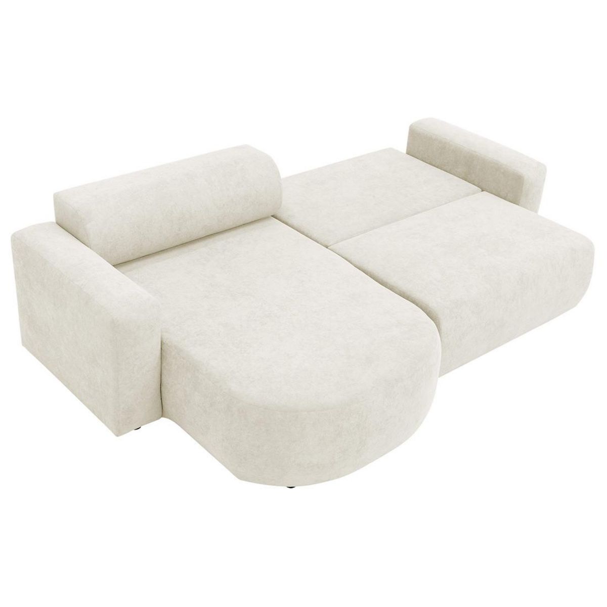 BEST MOBILIER Brunello - canapé d'angle réversible 4 places convertible avec coffre en tissu