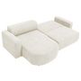 Voir la diapositive 3 : BEST MOBILIER Brunello - canapé d'angle réversible 4 places convertible avec coffre en tissu