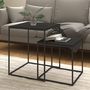 Voir la diapositive 1 : VIDAXL Ensemble de table basse 2 pcs bois d'ingenierie et metal