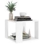 Voir la diapositive 3 : VIDAXL Table basse Blanc 40x40x30 cm Bois d'ingenierie
