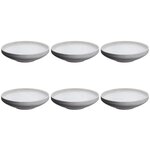 BJORN Assiette creuse STONE Ø20cm - 6 pièces - Gris lune