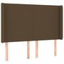 Voir la diapositive 3 : VIDAXL Tete de lit a LED Marron fonce 147x16x118/128 cm Tissu