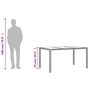 Voir la diapositive 6 : VIDAXL Table de jardin avec dessus en verre marron resine tressee
