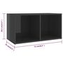 Voir la diapositive 6 : VIDAXL Ensemble de meubles TV 8 pcs Gris brillant Bois d'ingenierie