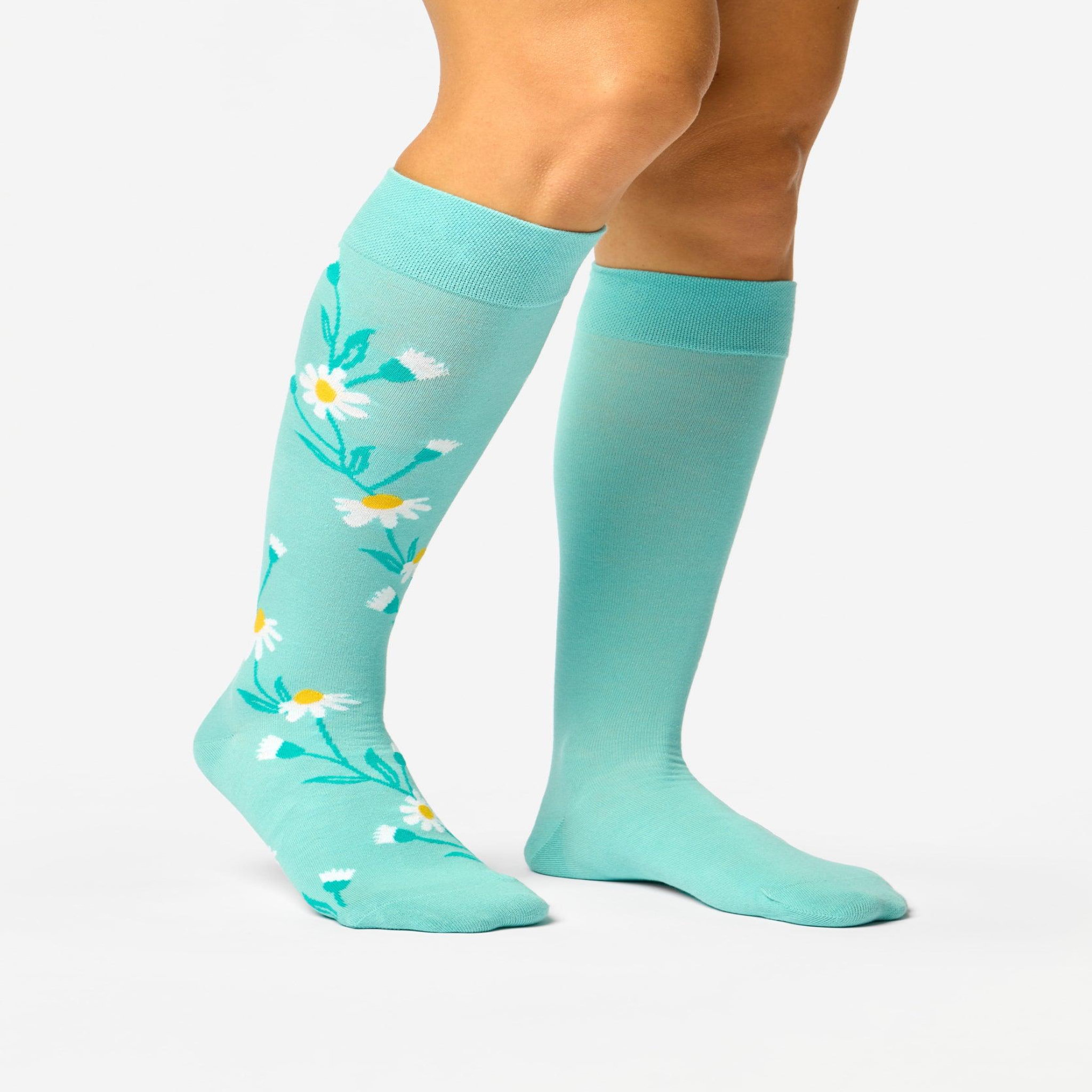 Voir la diapositive 2 : DEDOLES Chaussettes mi-bas camomille turquoise