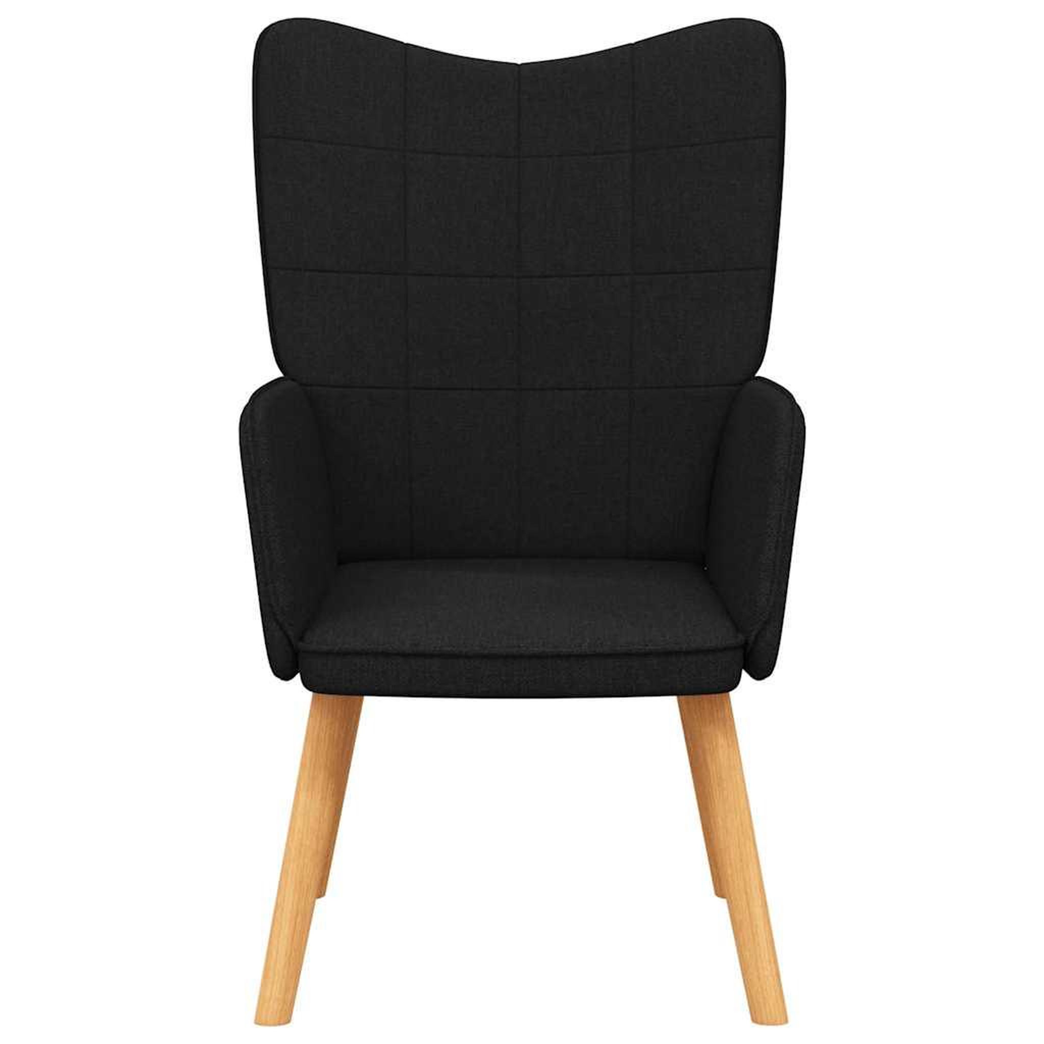 Voir la diapositive 3 : VIDAXL Chaise de relaxation Noir Tissu