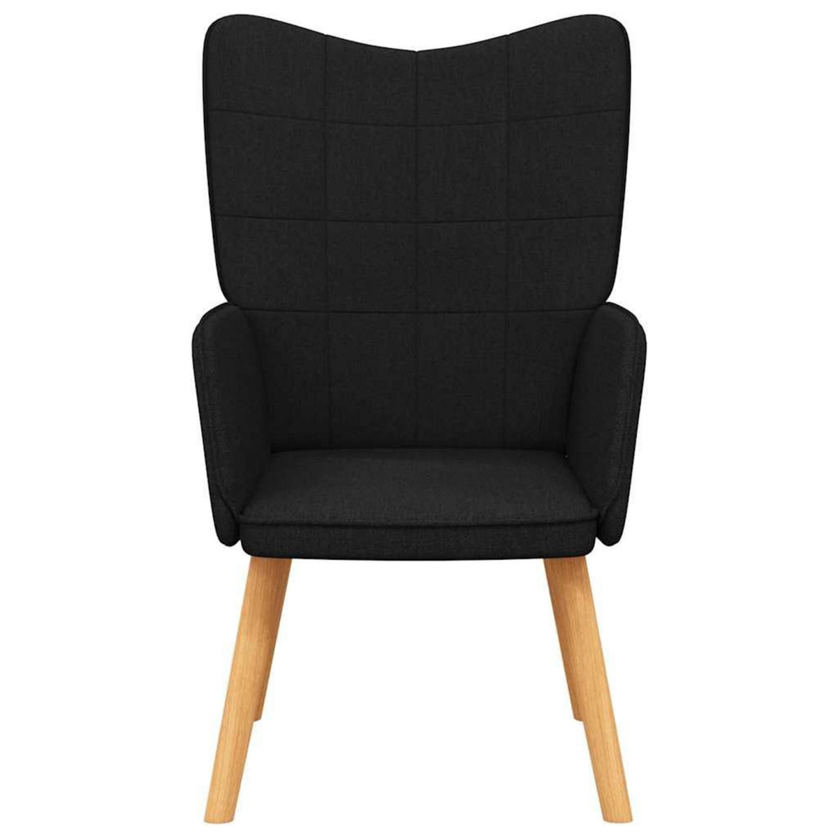 VIDAXL Chaise de relaxation Noir Tissu