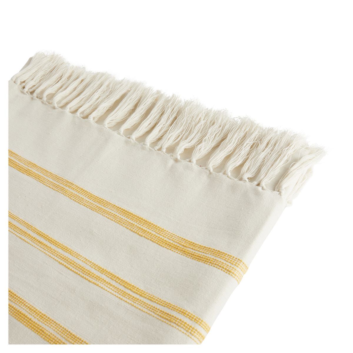 ACTUEL Plaid uni en coton BEACH 