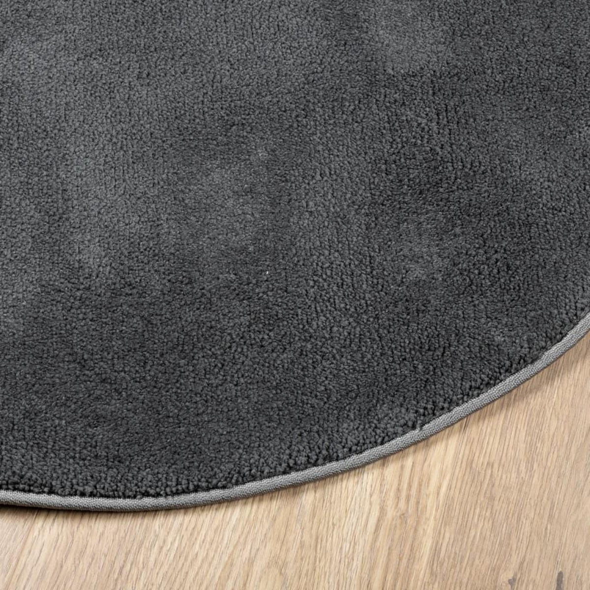 VIDAXL Tapis OVIEDO a poils courts anthracite Ø 160 cm